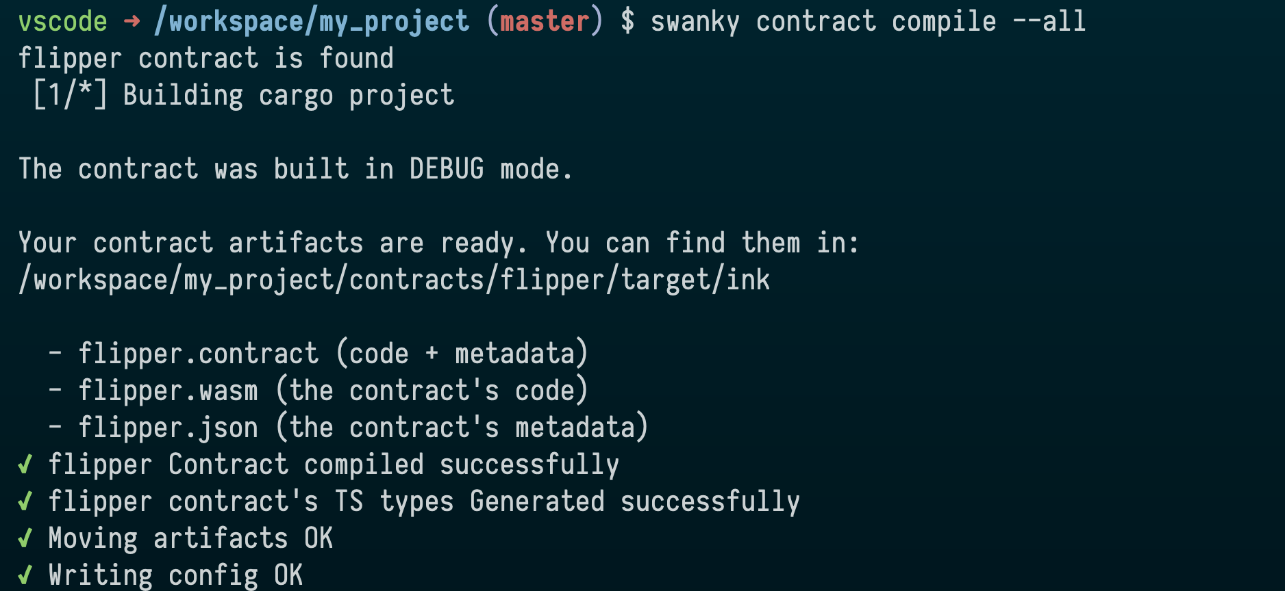 Compile all contracts