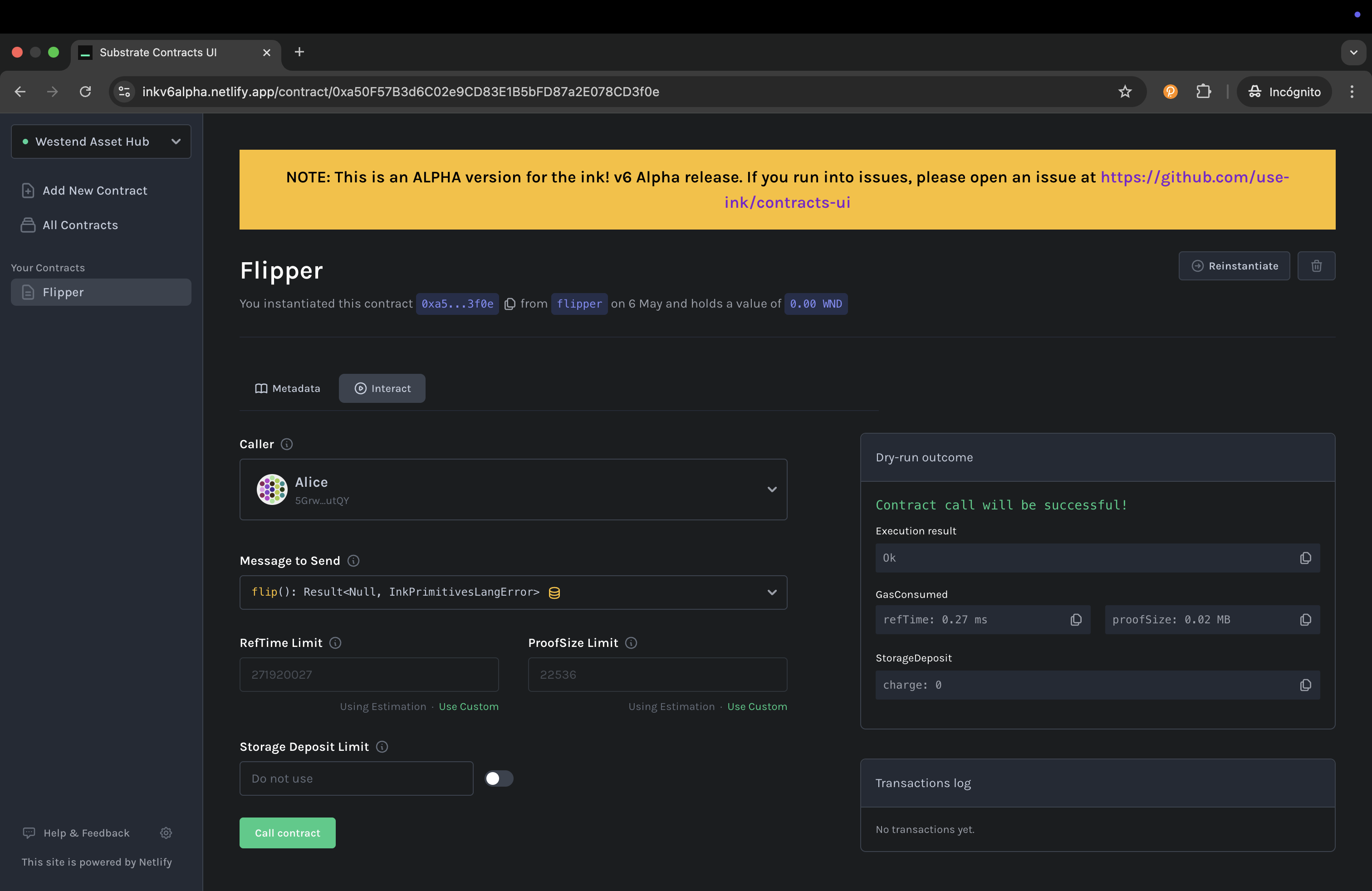 An image of a Flipper transaction